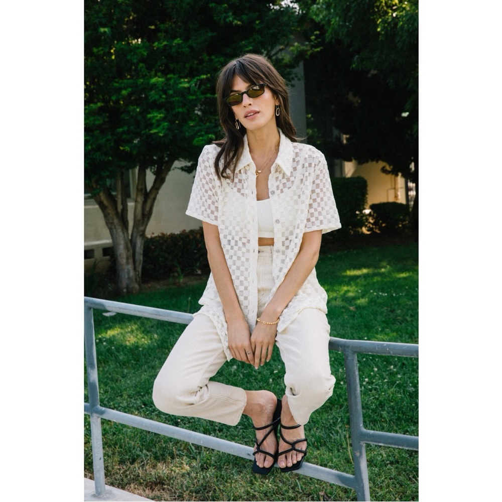 Free People Find Me Now Harmony Velour Buttondown